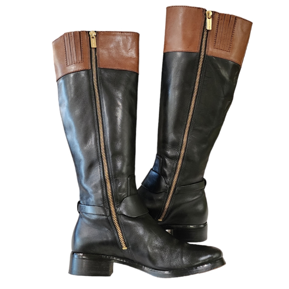 Michael Kors Fulton Harness Leather Riding Boots 6.5M - Picture 7 of 16